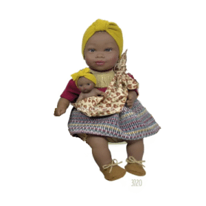 3720 ALIKA CON BEBÉ MAROON BODY 40cm