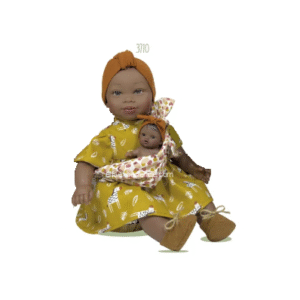 3710 ALIKA CON BEBÉ OCHER 40cm