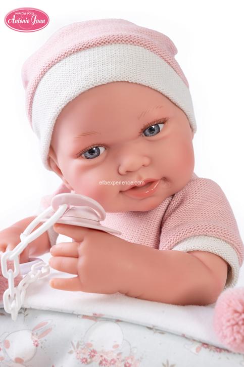 50159 Recién Nacido Pipa con saco conejitos y mordedor - Imagen 4