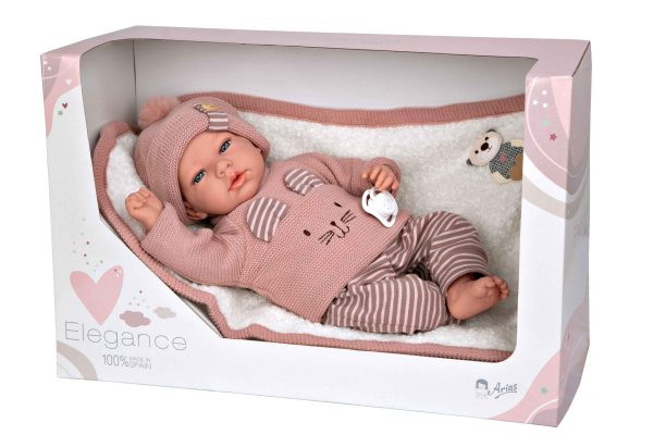 60802 ELEGANCE 40 CM ANDIE ROSA C/MANTA (MUÑECO DE PESO) - Imagen 7