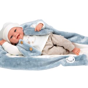 60810 ELEGANCE 40 CM COLIN AZUL C/MANTA (MUÑECO DE PESO)