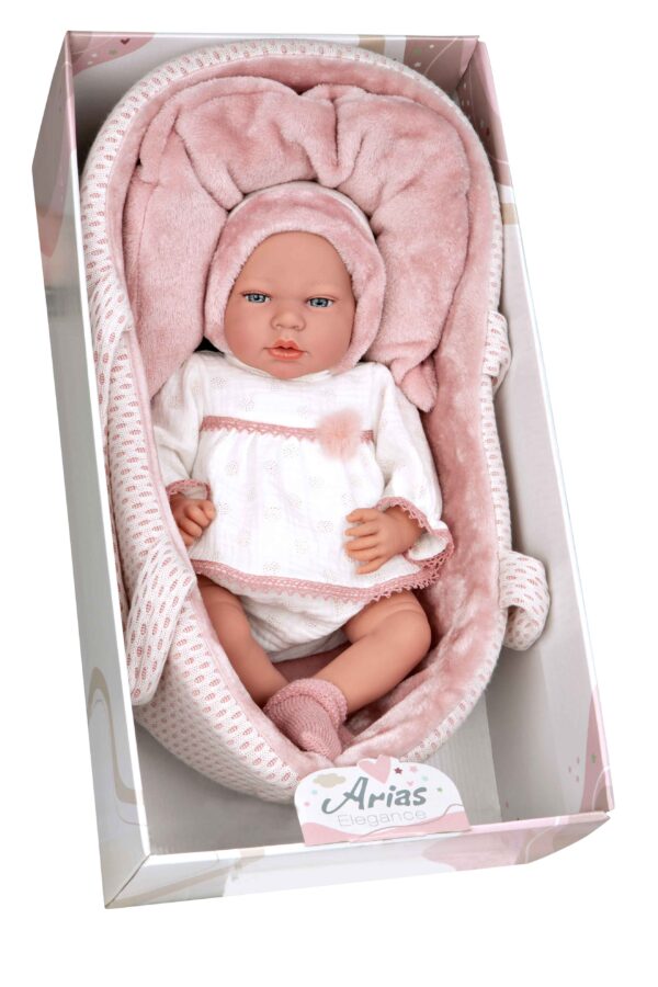 60812 Elegance Andie Rosa C/Capazo C/Mecanismo Lloro Try Me 40cm - Imagen 5