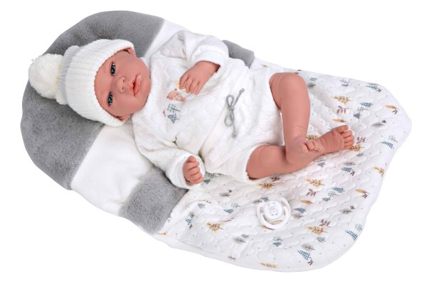 60822 ELEGANCE 40 CM ANDIE GRIS C/SAQUITO (MUÑECO DE PESO) - Imagen 2