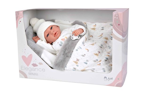 60822 ELEGANCE 40 CM ANDIE GRIS C/SAQUITO (MUÑECO DE PESO) - Imagen 5