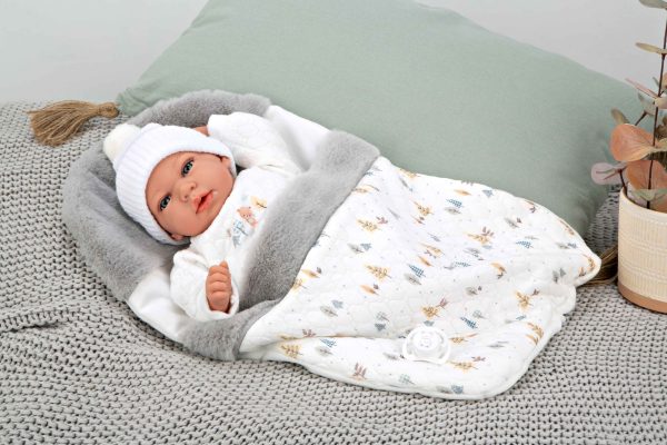 60822 ELEGANCE 40 CM ANDIE GRIS C/SAQUITO (MUÑECO DE PESO) - Imagen 6