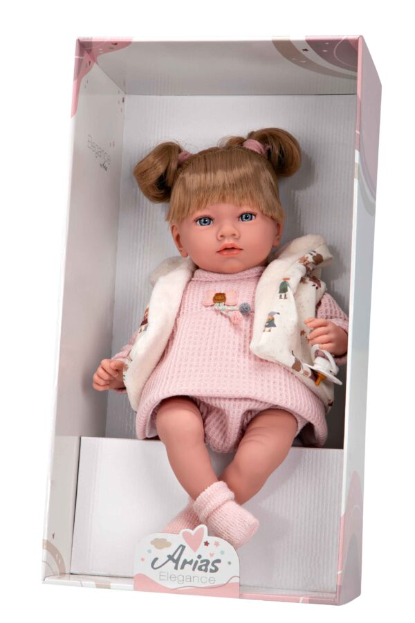 60825 Elegance Aria Rosa C/Mecanismo Risa Try Me 40cm - Imagen 4