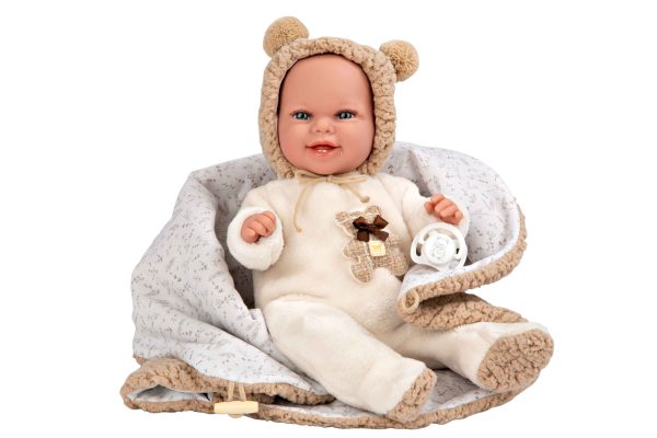 60828 ELEGANCE 35 CM BABYTO MARRON C/MANTA (MUÑECO DE PESO) - Imagen 2