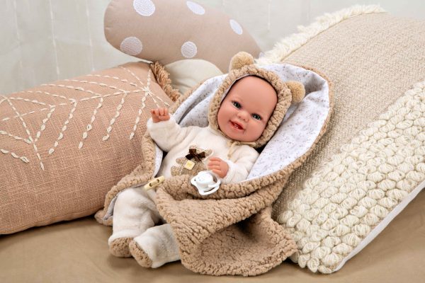 60828 ELEGANCE 35 CM BABYTO MARRON C/MANTA (MUÑECO DE PESO) - Imagen 6