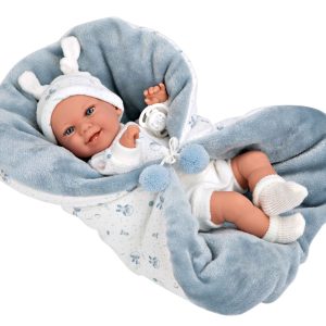 60830 ELEGANCE 35 CM BABYTO AZUL C/MANTA (MUÑECO DE PESO)