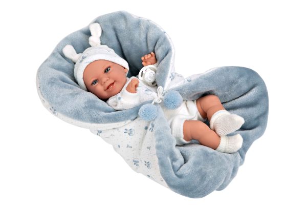 60830 ELEGANCE 35 CM BABYTO AZUL C/MANTA (MUÑECO DE PESO)