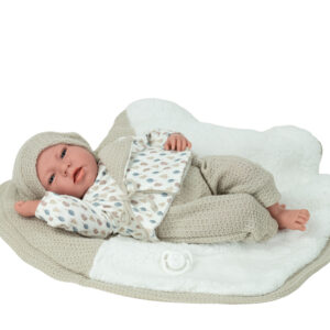 60972 ELEGANCE 40 CM DAFNE BEIGE C/MANTA (MUÑECO CON PESO)