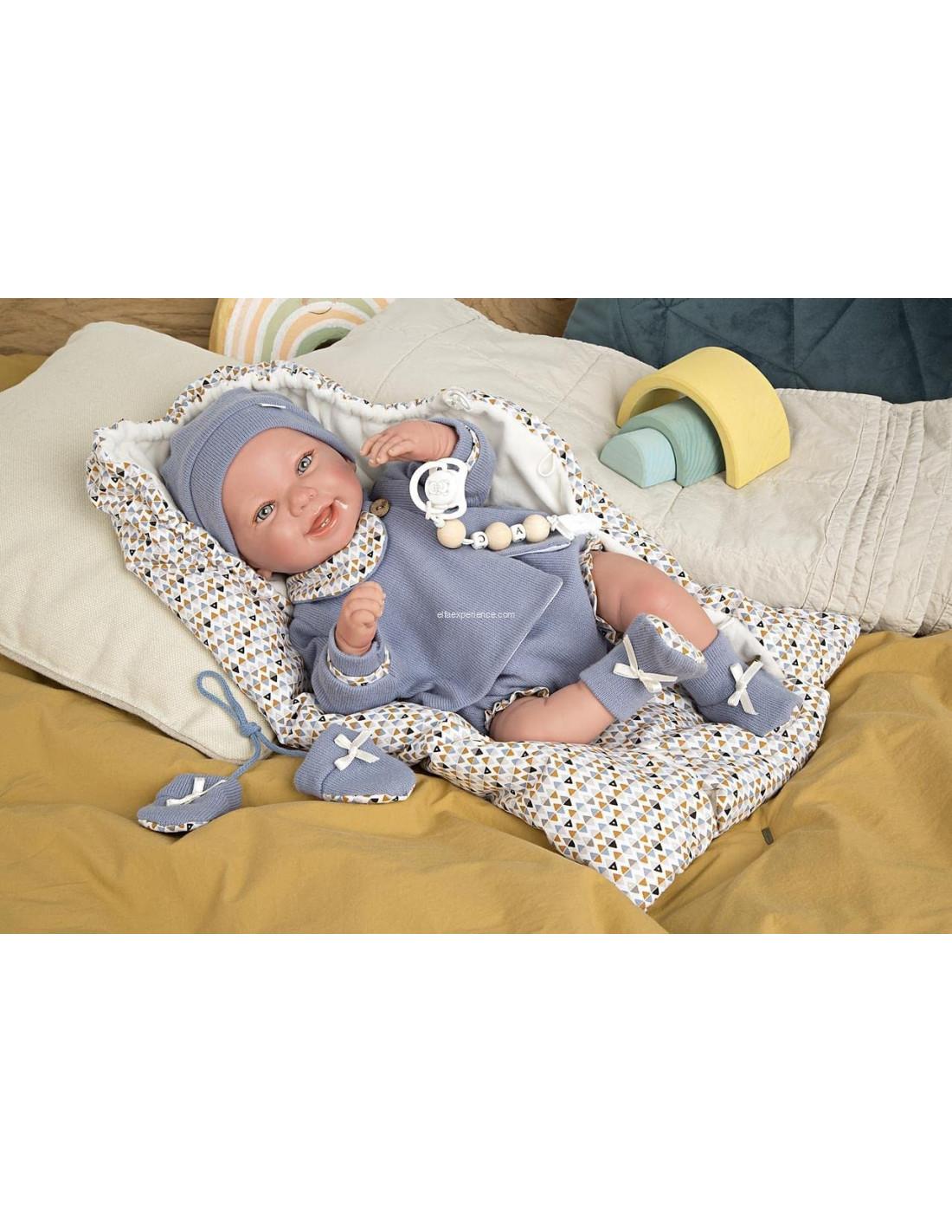 98117 REBORN ARIAS 45 CM DANIEL CON SACO DE DORMIR