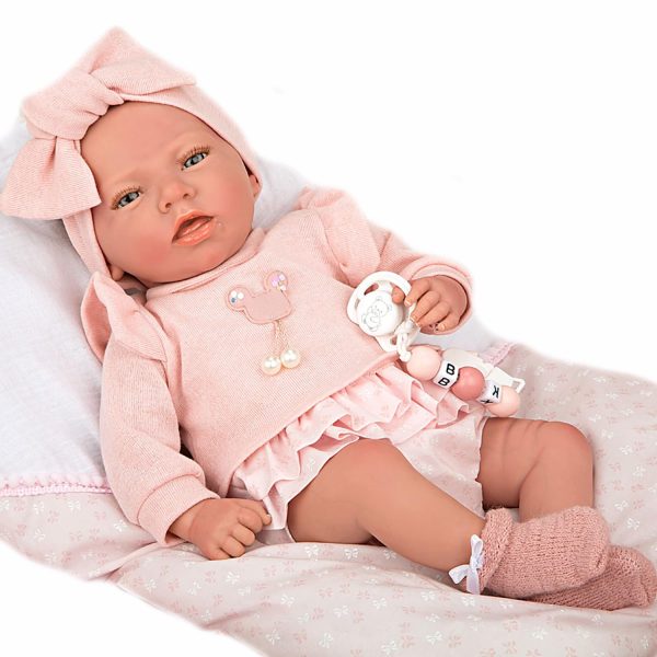 98121 REBORN ARIAS 40 CM ALBA CON COJÍN