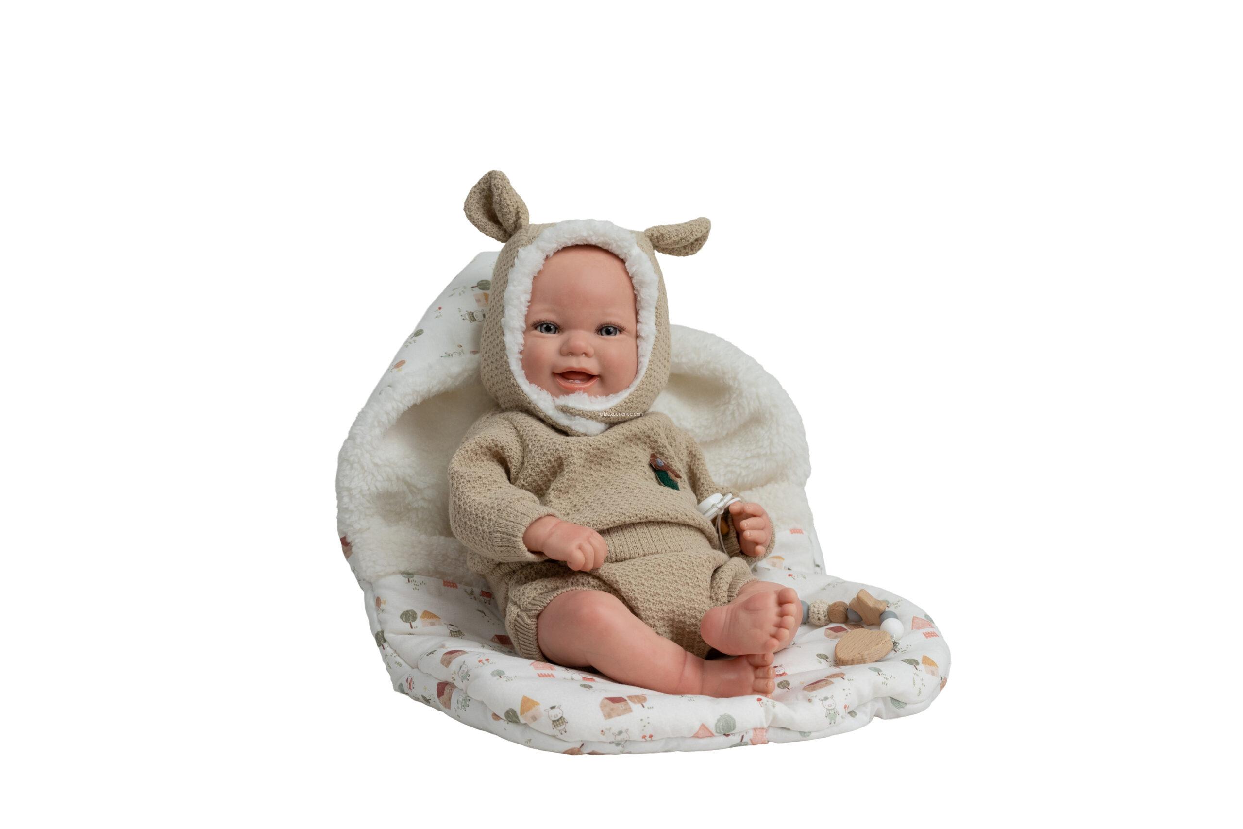98222 REBORN ARIAS 45 CM CANDELA BEIGE C/SACO DE DORMIR - Imagen 3