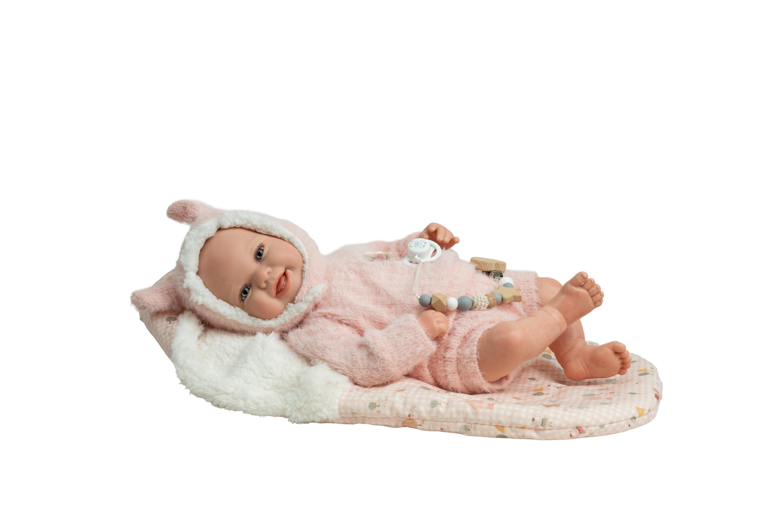 98223 REBORN ARIAS 45 CM KIRA ROSA C/SACO DE DORMIR