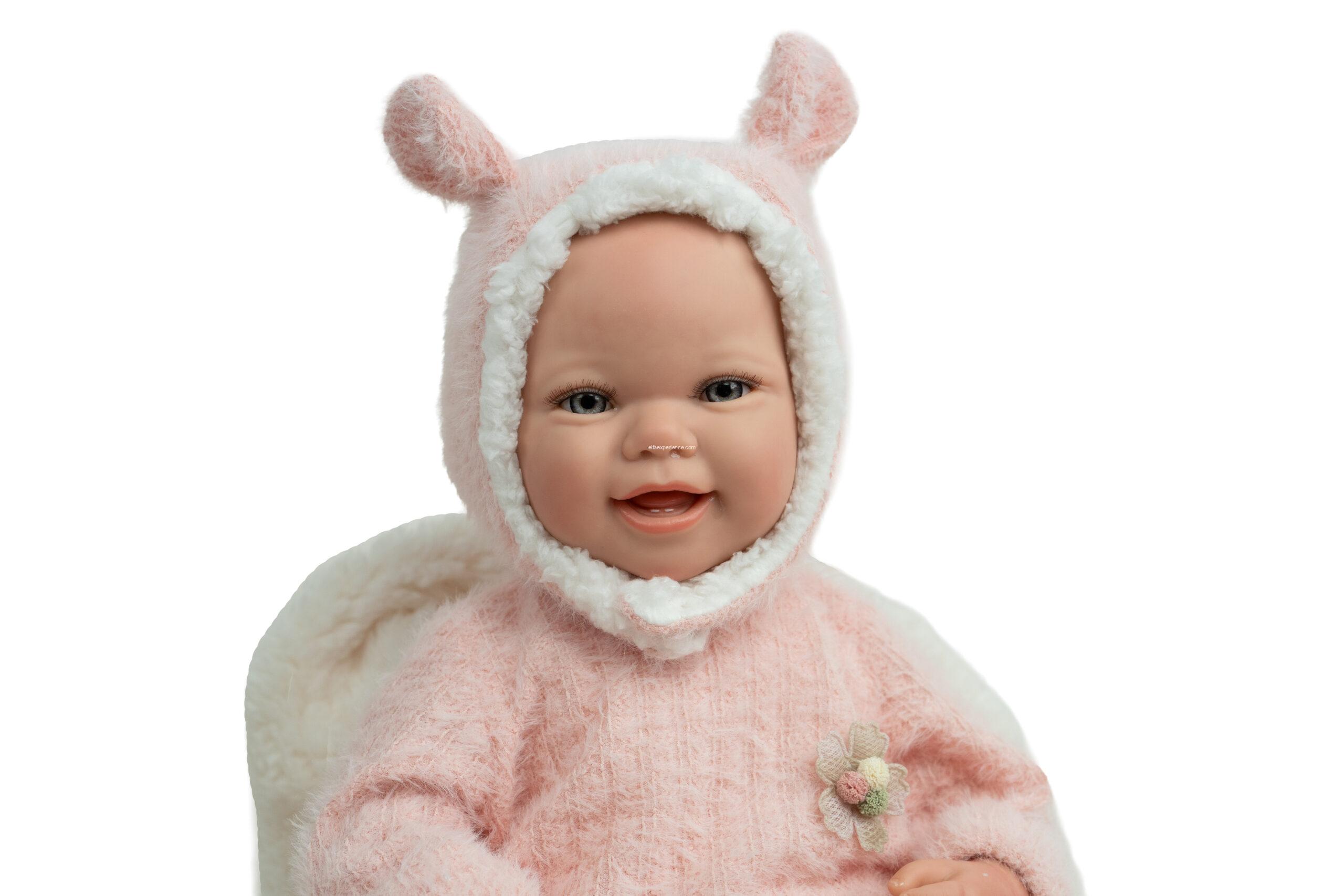 98223 REBORN ARIAS 45 CM KIRA ROSA C/SACO DE DORMIR - Imagen 3