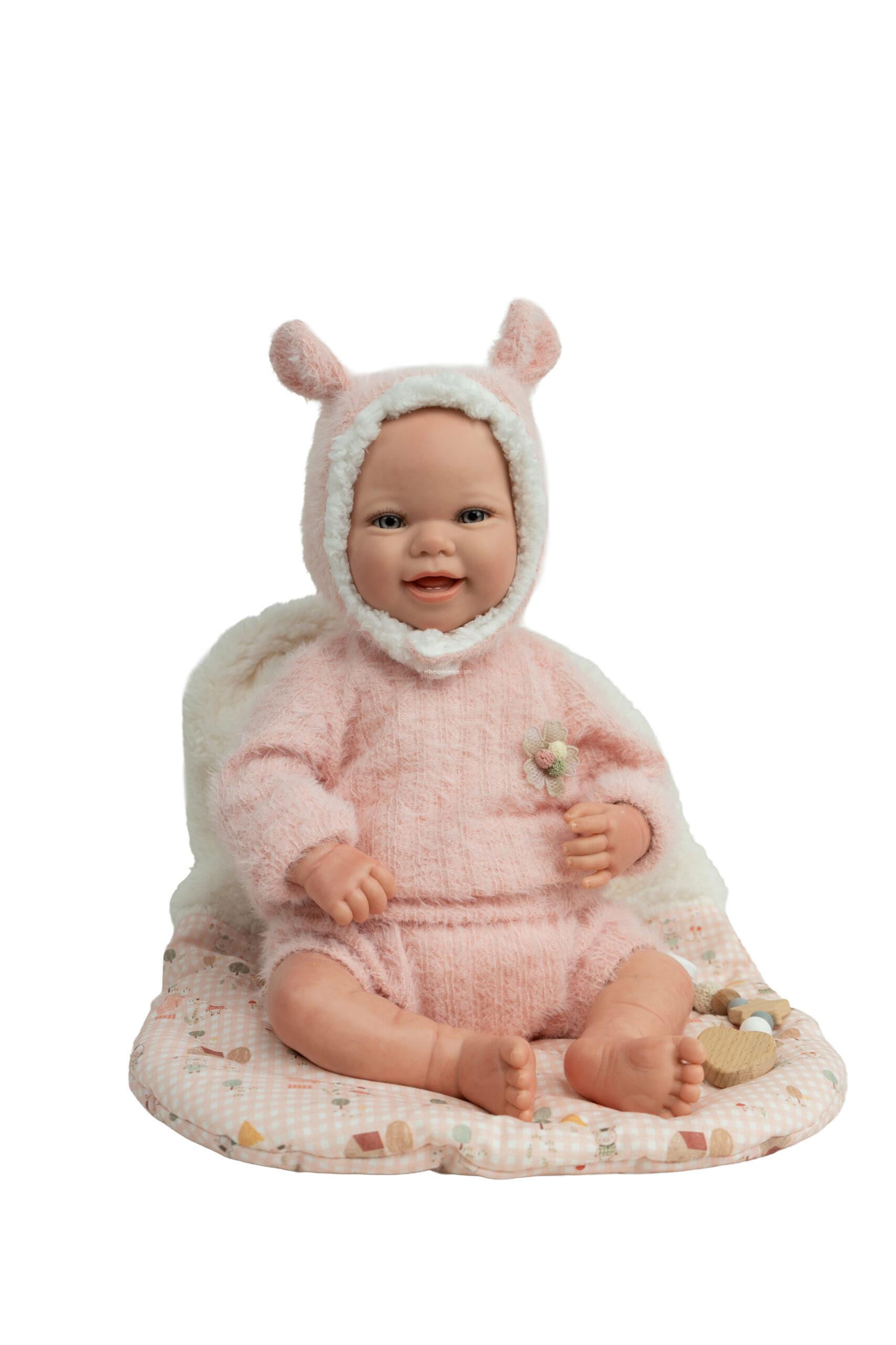 98223 REBORN ARIAS 45 CM KIRA ROSA C/SACO DE DORMIR - Imagen 4