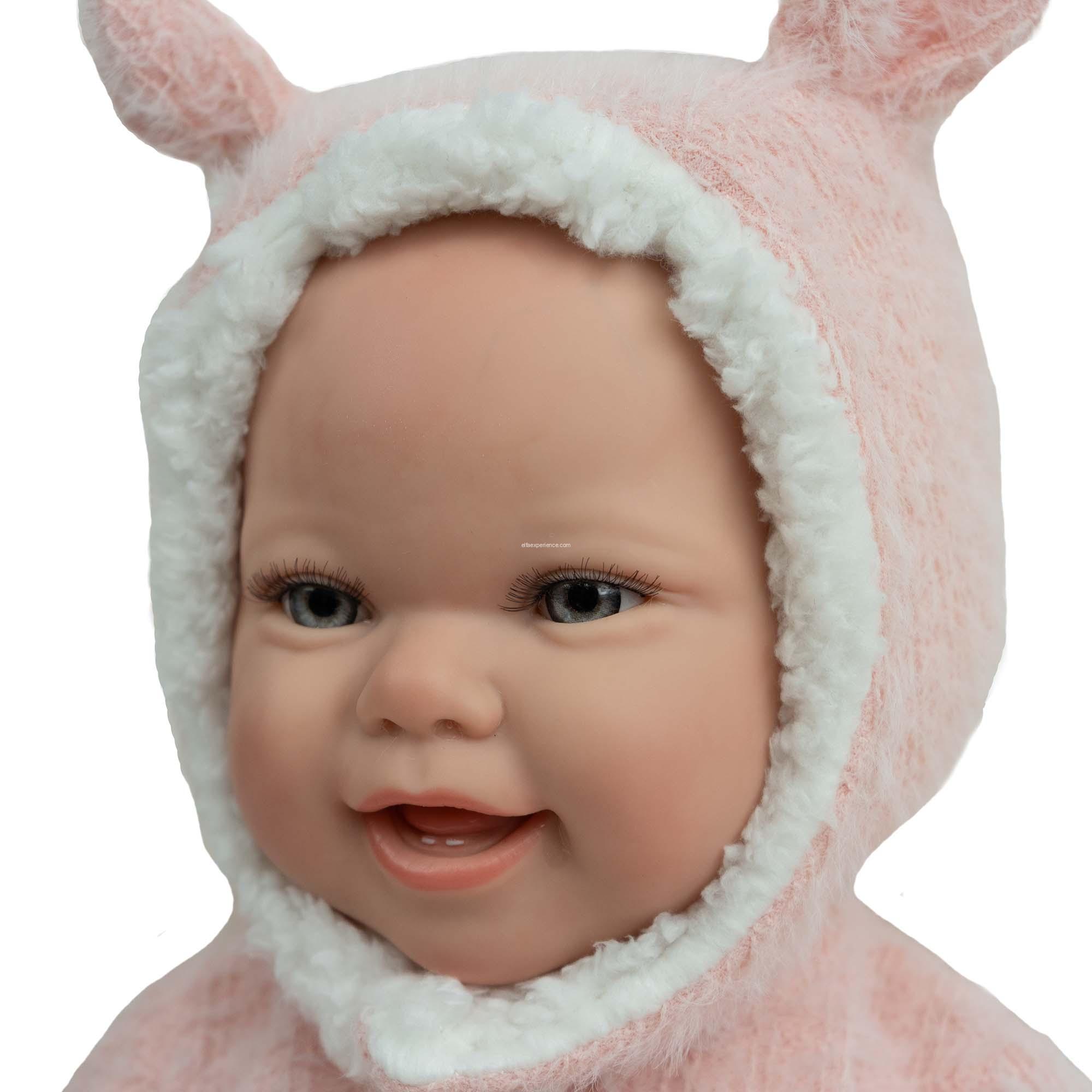 98223 REBORN ARIAS 45 CM KIRA ROSA C/SACO DE DORMIR - Imagen 6