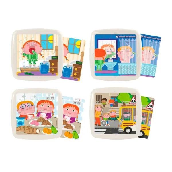 36206 SET 4 PUZZLES: HABITOS DIARIOS UV