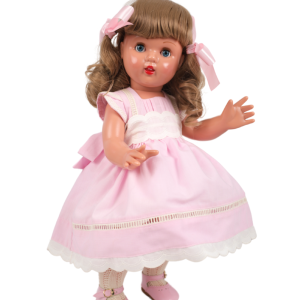MP50282 MP Vestido Rosa y Beige