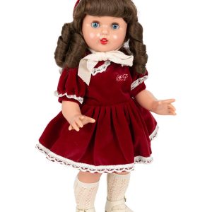 MP60015M Mariquita Pérez Morena con Vestido Burdeos Terciopelo