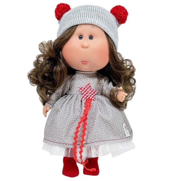 3184 Little Mia Christmas - Morena con conjunto gris navideño 23cm