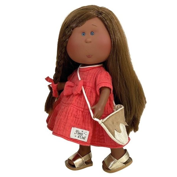 3405 Mia Mulata con Vestido Salmón y Bolso 30cm- Cuerpo NO Articulado - DESCATALOGADO - Consultar Disponibilidad
