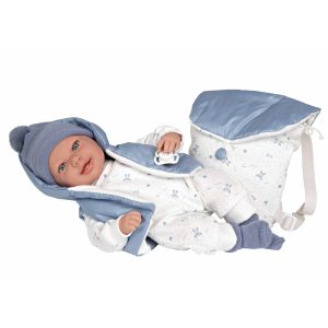 65377 ELEGANCE 45 CM ADI AZUL C/MOCHILA (MUÑECO DE PESO)