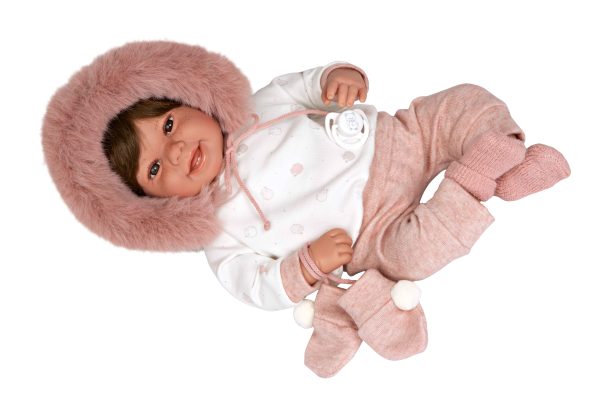 65378 ELEGANCE 45 CM ZOE  ROSA C/MANOPLAS (MUÑECO DE PESO) - Imagen 2