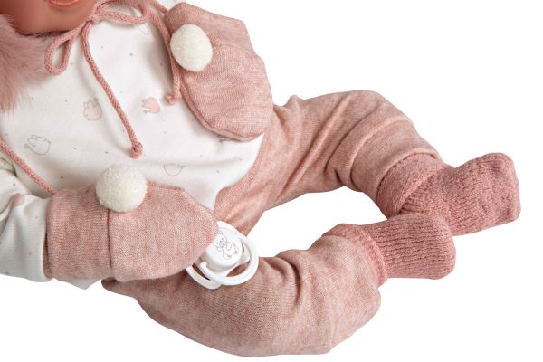 65378 ELEGANCE 45 CM ZOE  ROSA C/MANOPLAS (MUÑECO DE PESO) - Imagen 3