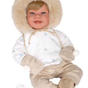 65379 ELEGANCE 45 CM ZOE BEIGE C/MANOPLAS (MUÑECO DE PESO)