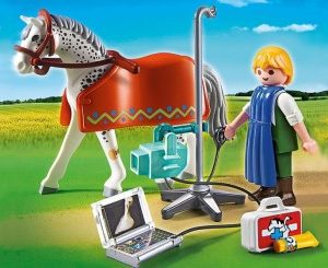 5533 Caballo con técnico de Rayos X