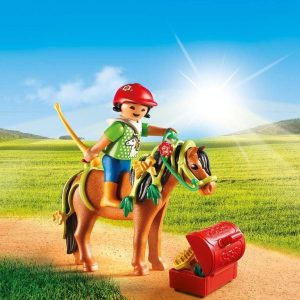 6968 Jinete con poni y flor