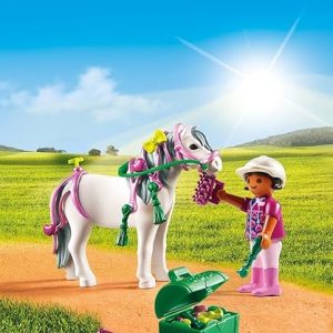 6969 Jinete con poni corazón