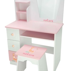 21588 TOCADOR NATURE 65x36x95 CM / Medida taburete: 29x24x34,50 CM