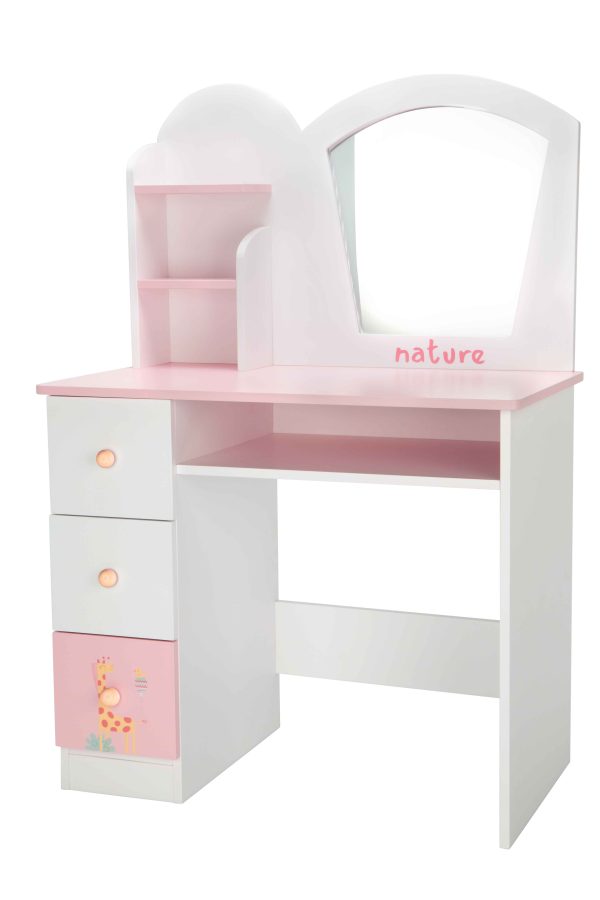 21588 TOCADOR NATURE 65x36x95 CM / Medida taburete: 29x24x34,50 CM - Imagen 2
