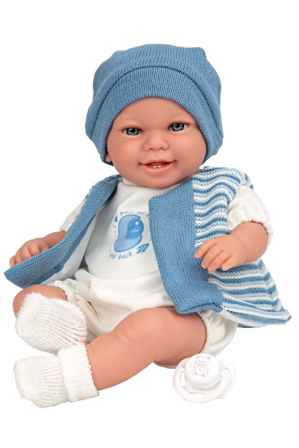 60796 ELEGANCE 35 CM BABYTO AZUL C/MECANISMO RISA TRY ME