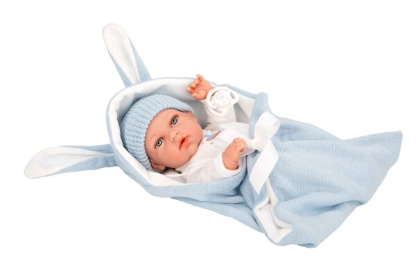 60868 ELEGANCE 30 CM NATAL AZUL C/SACO DE DORMIR (Cuerpo Vinyl, sexo niño)