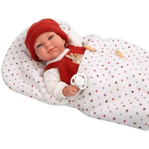 60897 ELEGANCE 40 CM CRIS NARANJA C/SACO DE DORMIR (MUÑECO DE PESO)