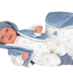 65377 ELEGANCE 45 CM ADI AZUL C/MOCHILA (MUÑECO DE PESO)