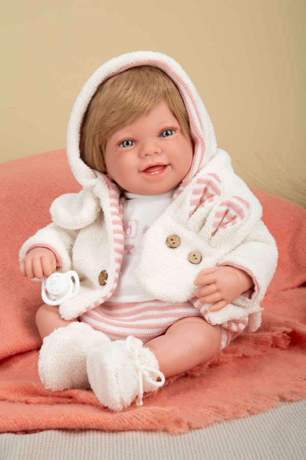 65391 ELEGANCE 45 CM ZOE ROSA C/BUFANDA C/PELO (MUÑECO DE PESO) - Imagen 9