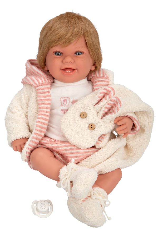 65391 ELEGANCE 45 CM ZOE ROSA C/BUFANDA C/PELO (MUÑECO DE PESO) - Imagen 2
