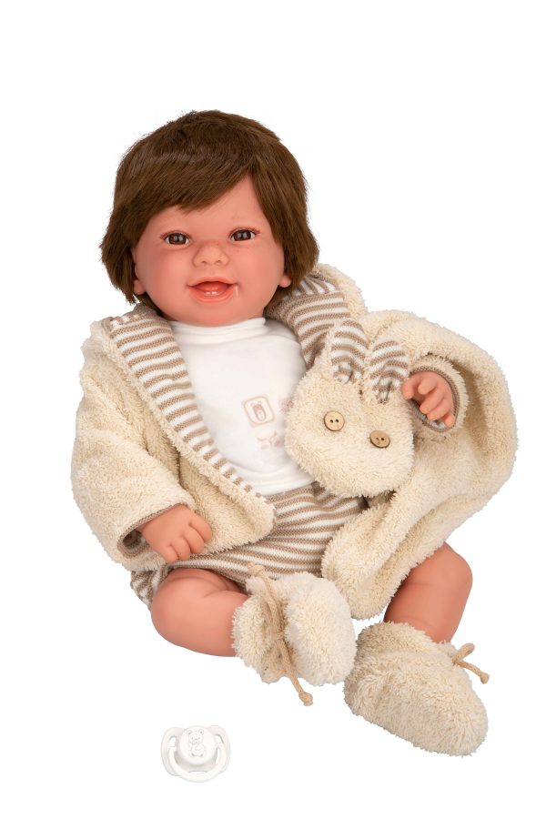 65392 ELEGANCE 45 CM ZOE BEIGE C/BUFANDA C/PELO (MUÑECO DE PESO) - Imagen 2