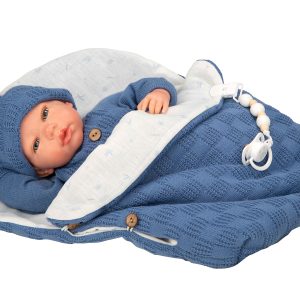 98181 REBORN ARIAS 40 CM ALBERTO AZUL C/SACO DORMIR