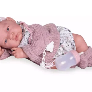 33390 Recién Nacida Lúa Babero - Relleno Especial Bolitas 42cm
