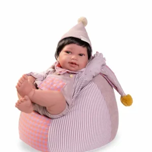 50426 Recién Nacida Pipa Circus con Puf de Colores 42cm