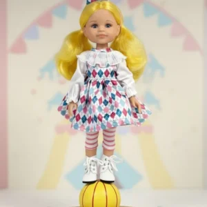 04716 Cleo Arlequina con pelo amarillo