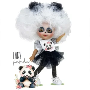 2443 DAINTY LADY PANDA 28CM