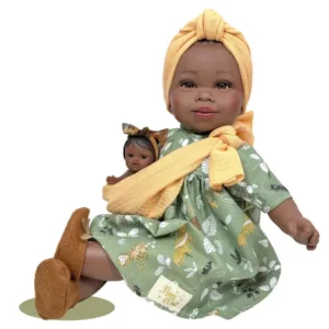 6240 MARÍA CON BEBÉ GREEN 45CM