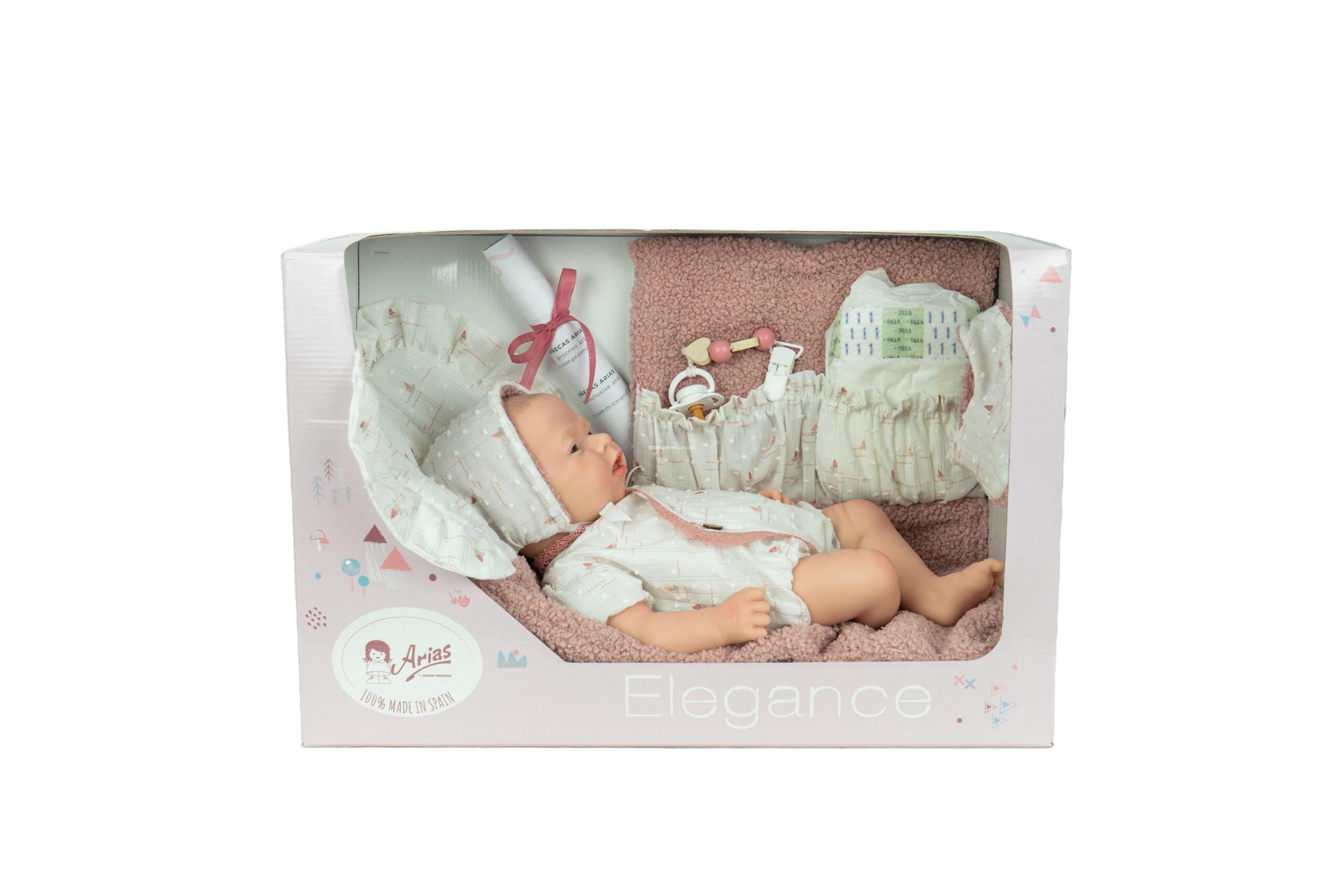 98204 REAL REBORN ARIAS AITANA 40 CM C/CAMBIADOR Y PAÑUELO BABERO // Spanish Design (Cuerpo Silicona, sexo niña)